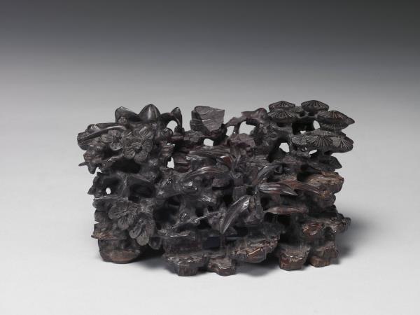 鏤空松竹梅木座