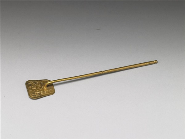 銅鎏金壽字紋鏟