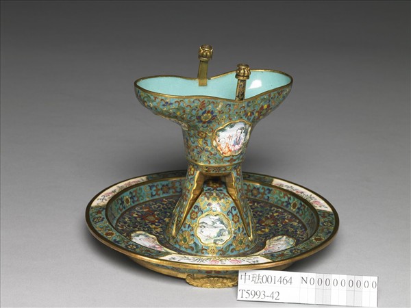 掐絲兼畫琺瑯爵托組