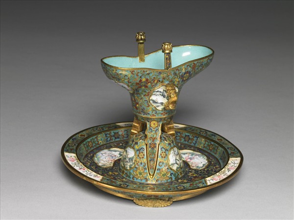 掐絲兼畫琺瑯爵托組