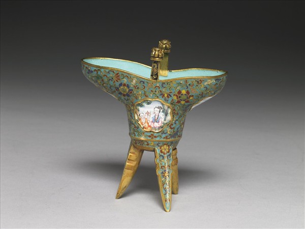 掐絲兼畫琺瑯爵托組