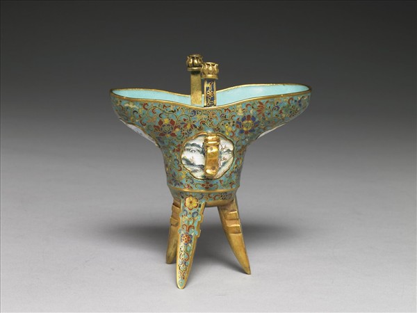 掐絲兼畫琺瑯爵托組