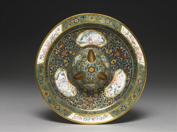 掐絲兼畫琺瑯爵托組