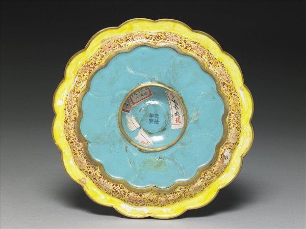 金胎畫琺瑯葵花式盤