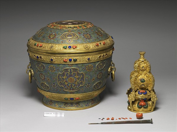 掐絲琺瑯奶茶罐