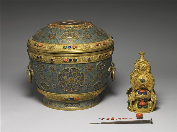 掐絲琺瑯奶茶罐