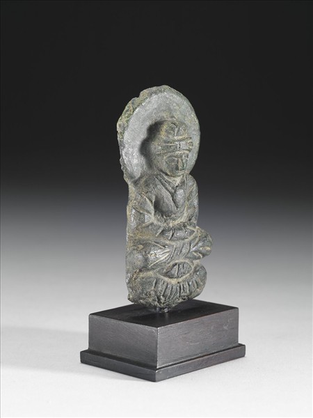 巴基斯坦 古犍陀羅 三~四世紀風格 青銅板菩薩坐像