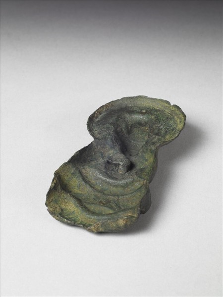 巴基斯坦 古犍陀羅 三~四世紀風格 青銅板菩薩坐像