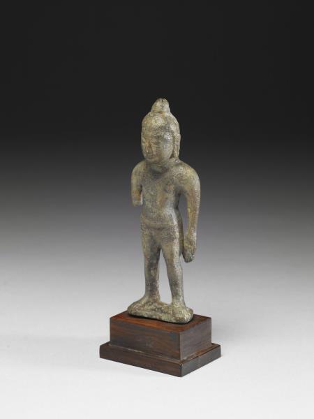 巴基斯坦 斯瓦特 七~八世紀 青銅誕生佛像