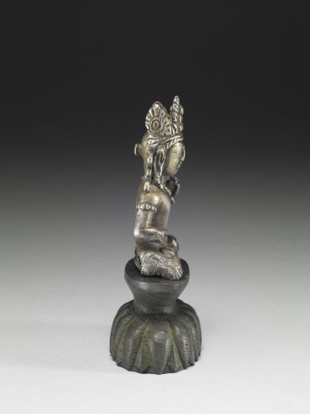 西北印度 喀什米爾 九~十世紀 錫合金菩薩坐像