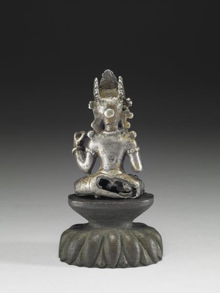 西北印度 喀什米爾 九~十世紀 錫合金菩薩坐像