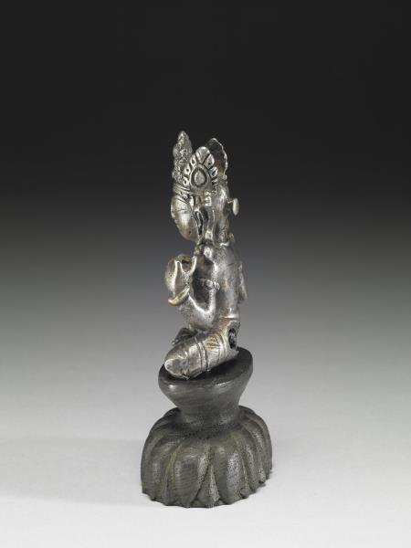 西北印度 喀什米爾 九~十世紀 錫合金菩薩坐像