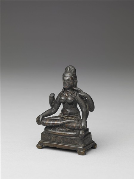 青銅嵌銀與紅銅毘俱胝