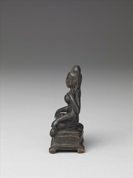 青銅嵌銀與紅銅毘俱胝