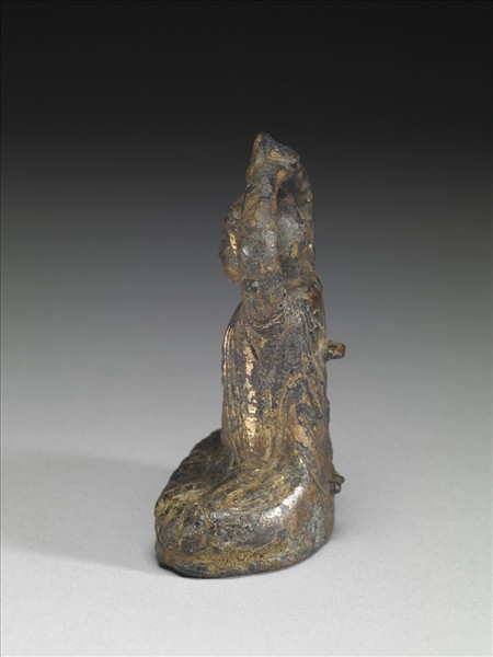 中國 遼代 十~十二世紀 銅鎏金佛坐像