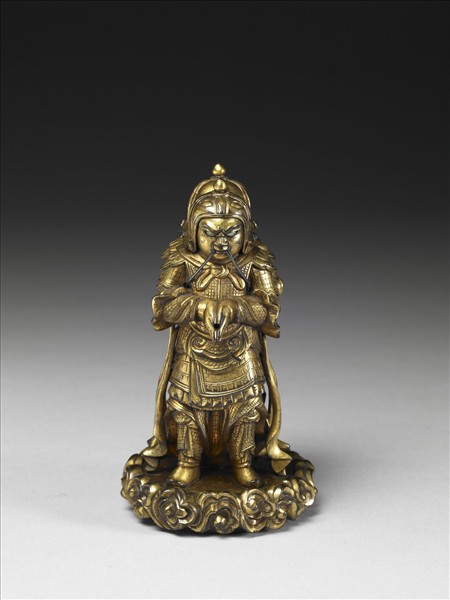 日本 江戶時代 十七－十九世紀 銅鎏金雙身天王立像