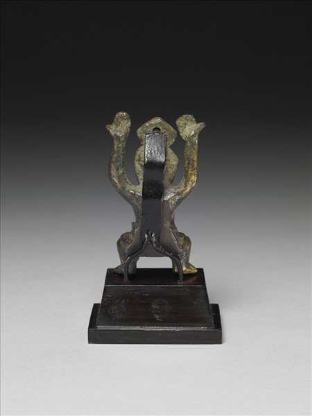 中國 五~六世紀或更晚 銅鎏金力士像