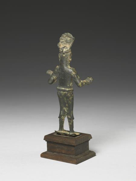 巴基斯坦或北印度 貴霜王朝  三世紀 銅鎏金戰神立像