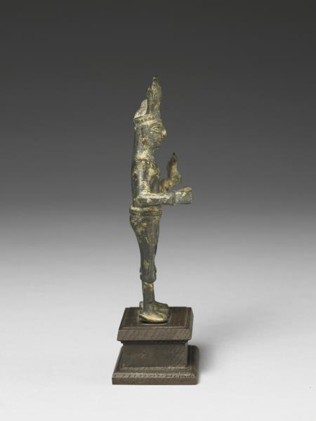 巴基斯坦或北印度 貴霜王朝  三世紀 銅鎏金戰神立像