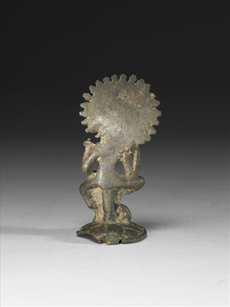 巴基斯坦 斯瓦特 六世紀 青銅蓮花手菩薩半跏像