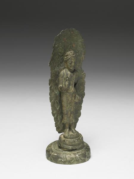 巴基斯坦 斯瓦特 六世紀風格 青銅菩薩立像