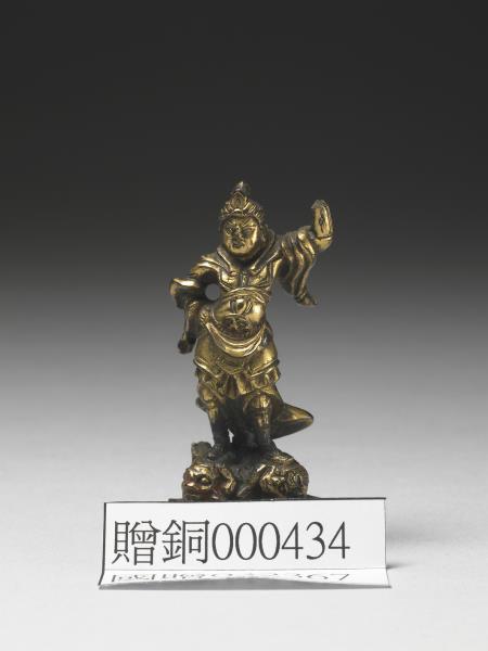 日本 鎌倉時代 十三~十六世紀 銅鎏金天王像