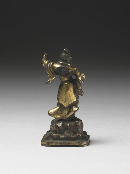 日本 鎌倉時代 十三~十六世紀 銅鎏金天王像