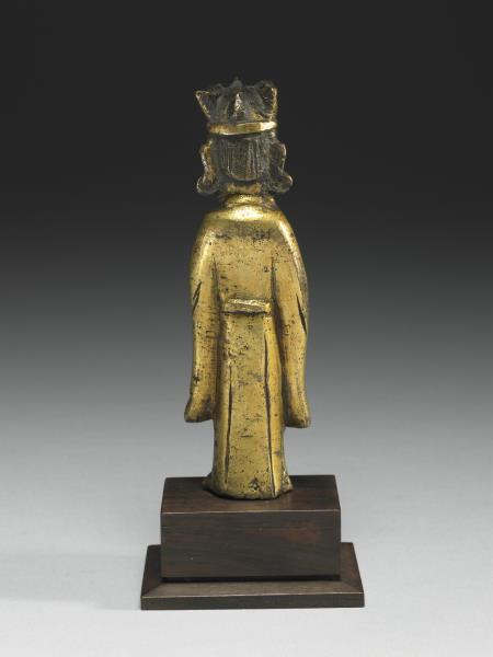 日本 室町時代 十四世紀或更晚 銅鎏金女神立像