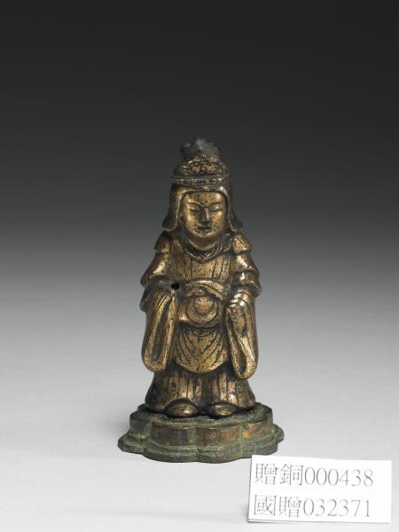 日本 江戶時代 十七世紀或更晚 銅鎏金女神立像