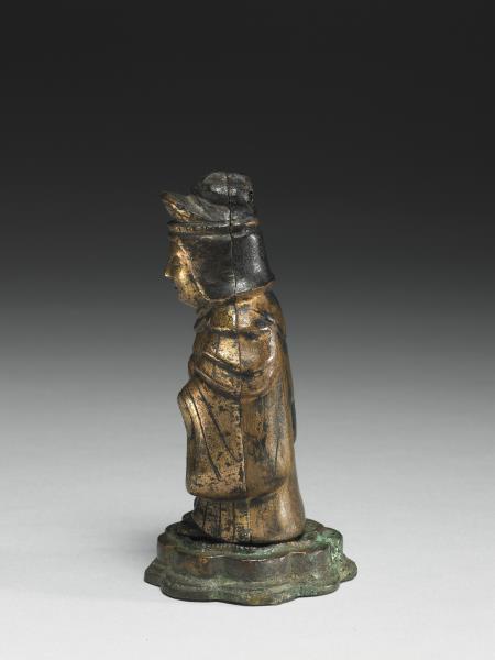 日本 江戶時代 十七世紀或更晚 銅鎏金女神立像