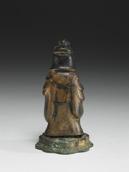 日本 江戶時代 十七世紀或更晚 銅鎏金女神立像