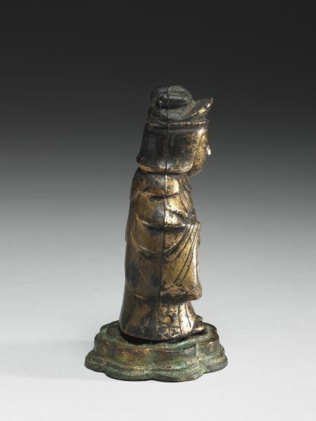 日本 江戶時代 十七世紀或更晚 銅鎏金女神立像