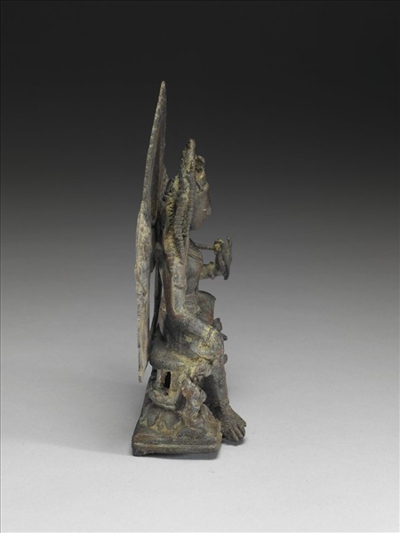 青銅鎏金嵌銀菩薩半跏像