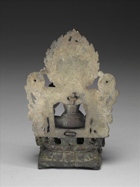 青銅鎏金嵌銀菩薩半跏像