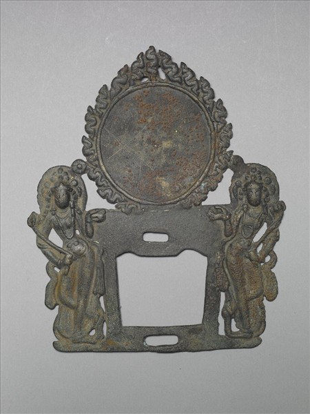 青銅鎏金嵌銀菩薩半跏像