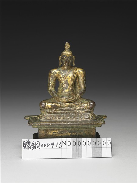 斯里蘭卡 分裂王國時期 十四~十五世紀 銅鎏金釋迦佛坐像