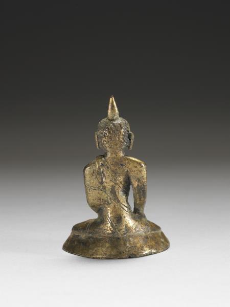 緬甸 阿伐時代(1364-1752)後期 銅鎏金釋迦佛坐像