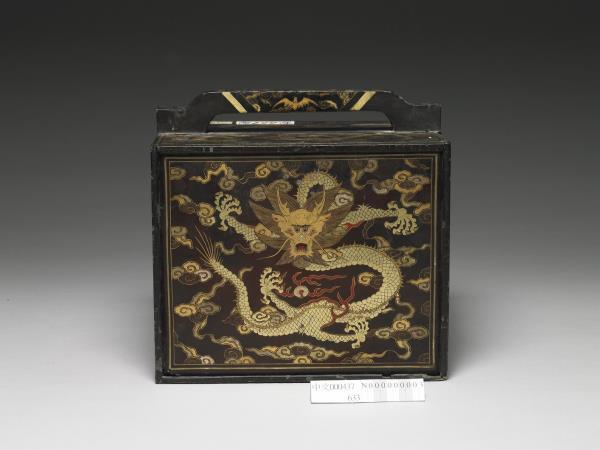 黑漆描金龍紋提匣- 故宮