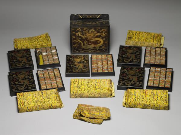 黑漆描金龍紋提匣- 故宮