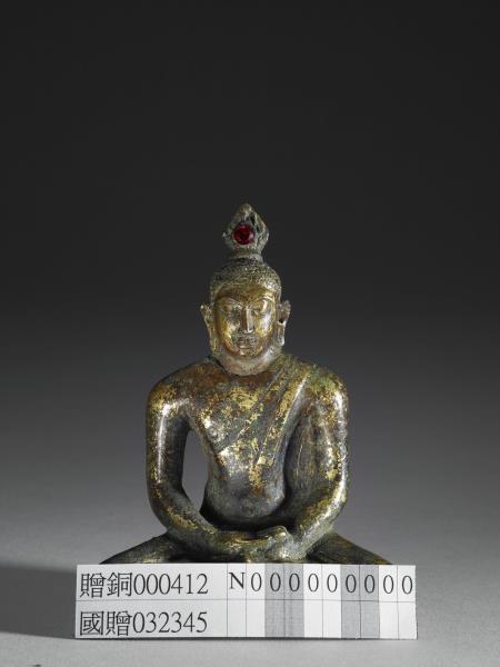 銅鎏金釋迦佛坐像