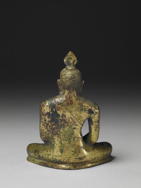 銅鎏金釋迦佛坐像
