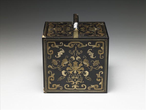 黑漆描金提匣
