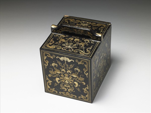 黑漆描金提匣