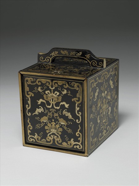 黑漆描金盒