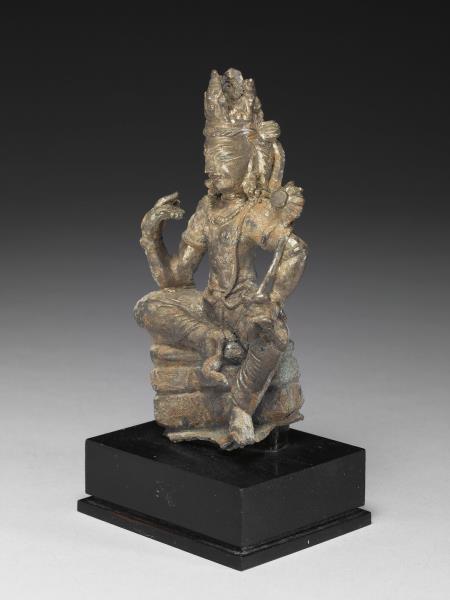 西北印度 喀什米爾 九~十世紀 白銅觀音菩薩半跏像