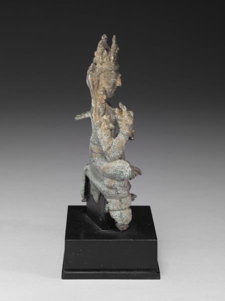 西北印度 喀什米爾 九~十世紀 白銅觀音菩薩半跏像