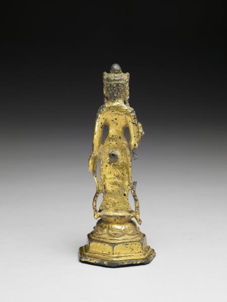 銅鎏金菩薩立像