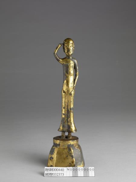 日本 室町時代晚期 十六世紀或更晚 銅鎏金人物立像