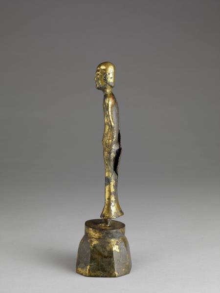 日本 室町時代晚期 十六世紀或更晚 銅鎏金人物立像