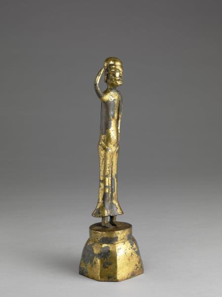 日本 室町時代晚期 十六世紀或更晚 銅鎏金人物立像